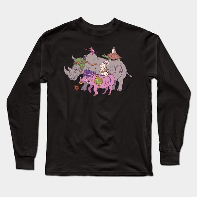 Mutant Animals Long Sleeve T-Shirt by Vincent Trinidad Art